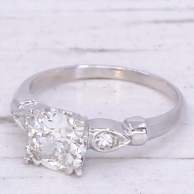 Art Deco 1.15 Carat Old Cut Diamond Engagement Ring, circa 1935