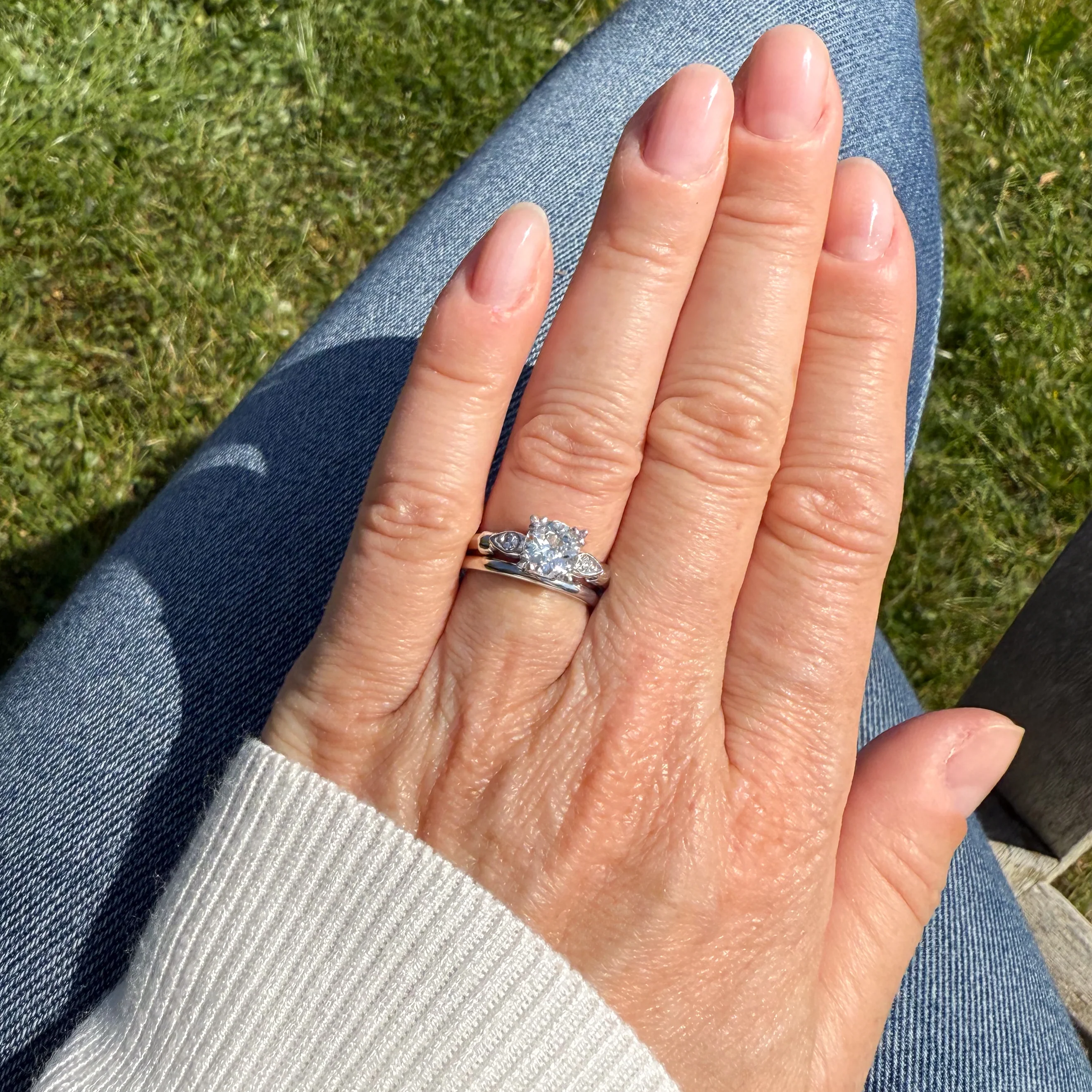 Art Deco 1.15 Carat Old Cut Diamond Engagement Ring, circa 1935 - Image 6