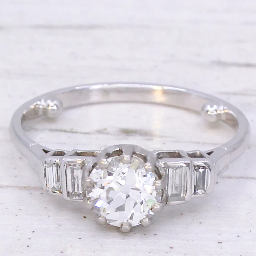 Art Deco 1.19 Carat Old Cut Diamond Engagement Ring, circa 1920 - Image 3