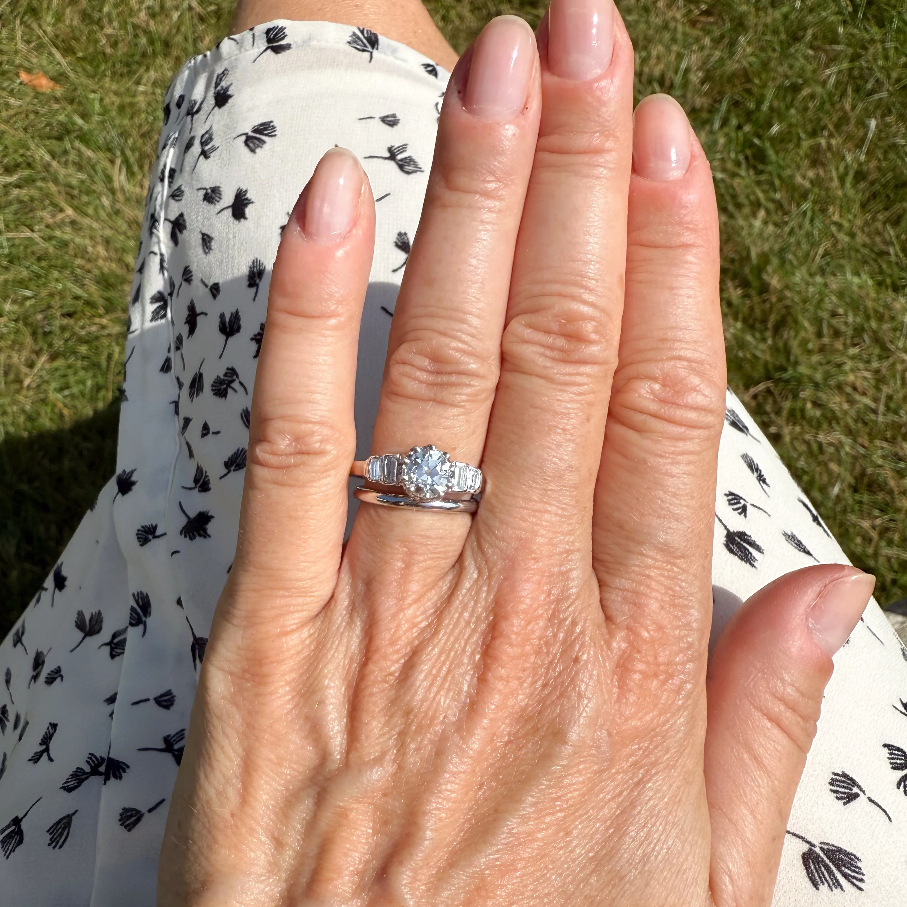 Art Deco 1.19 Carat Old Cut Diamond Engagement Ring, circa 1920 - Image 7