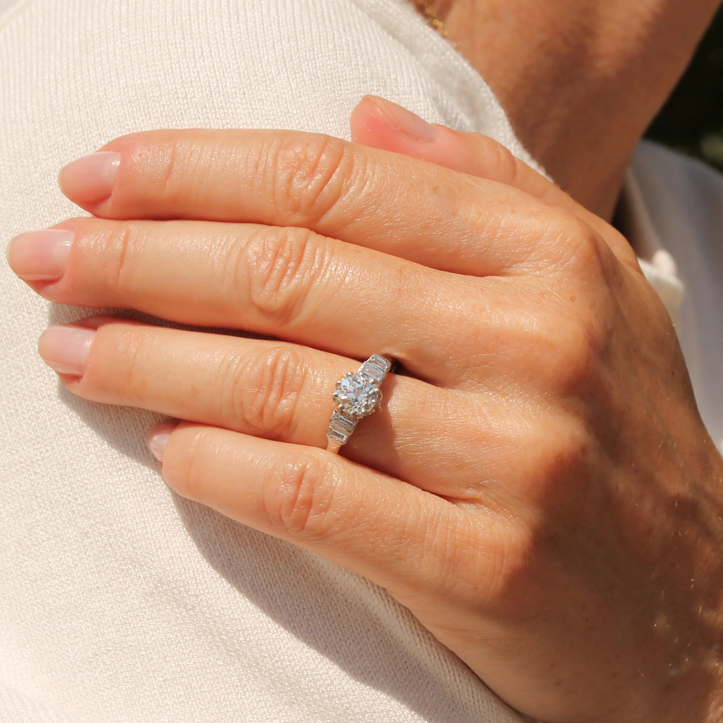Art Deco 1.19 Carat Old Cut Diamond Engagement Ring, circa 1920 - Image 8