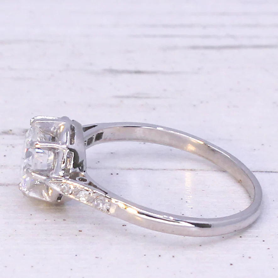 Art Deco 1.20 Carat Old Cut Diamond Engagement Ring, circa 1935 - Image 4