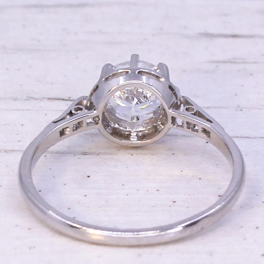 Art Deco 1.20 Carat Old Cut Diamond Engagement Ring, circa 1935 - Image 5