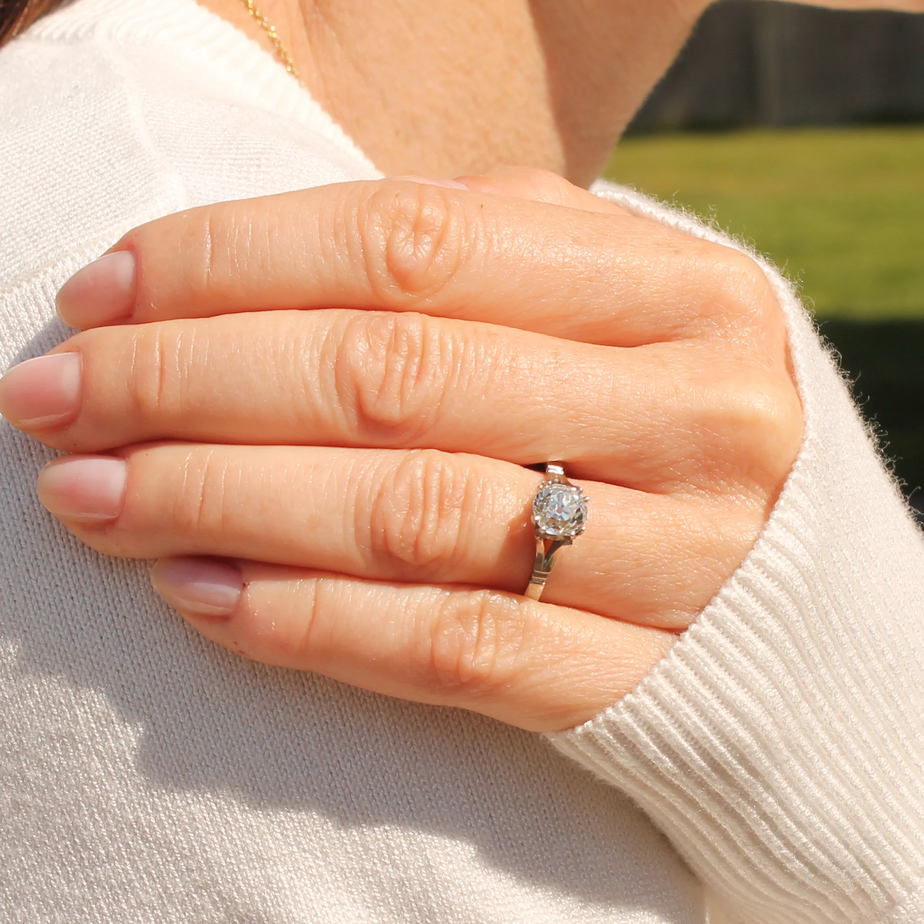 Art Deco 1.30 Carat Old Cut Diamond Engagement Ring, circa 1930 - Image 2