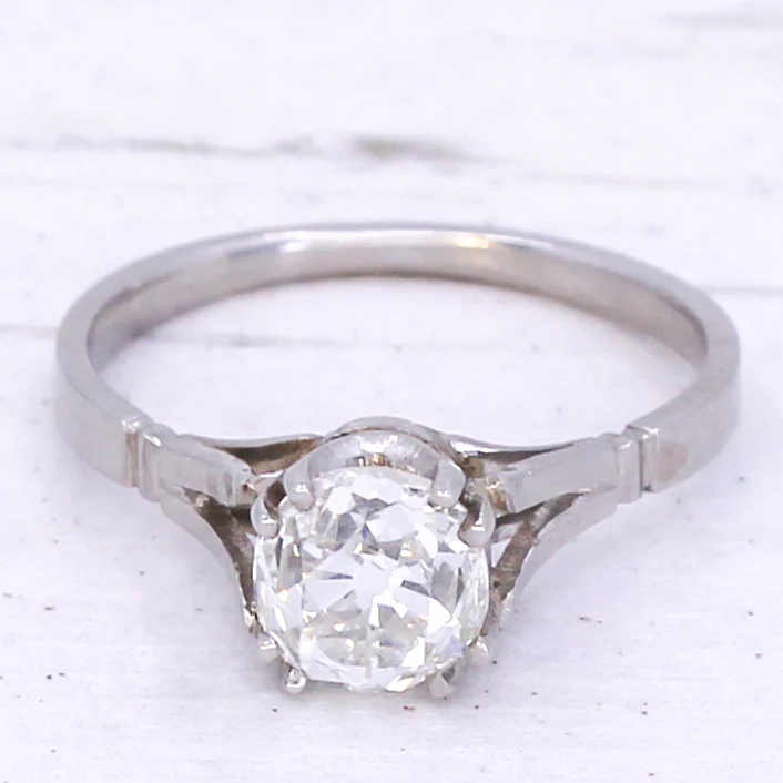 Art Deco 1.30 Carat Old Cut Diamond Engagement Ring, circa 1930 - Image 3