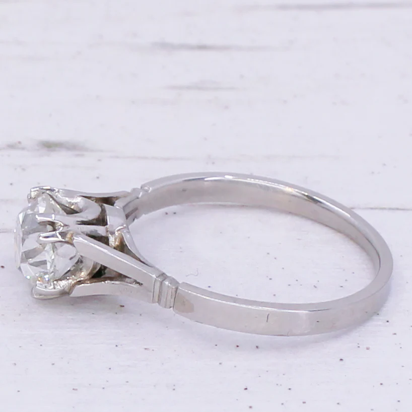 Art Deco 1.30 Carat Old Cut Diamond Engagement Ring, circa 1930 - Image 4