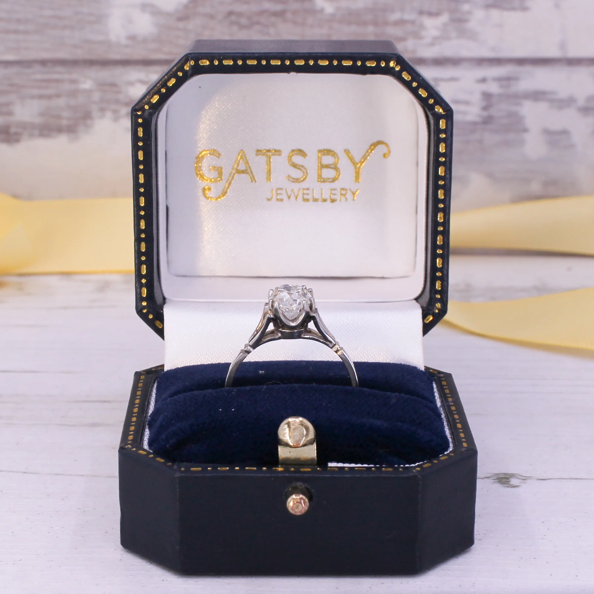 Art Deco 1.30 Carat Old Cut Diamond Engagement Ring, circa 1930 - Image 9