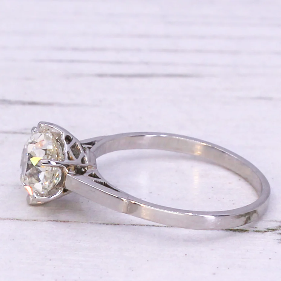 Art Deco 1.37 Carat Old Cut Diamond Engagement Ring, circa 1925 - Image 4