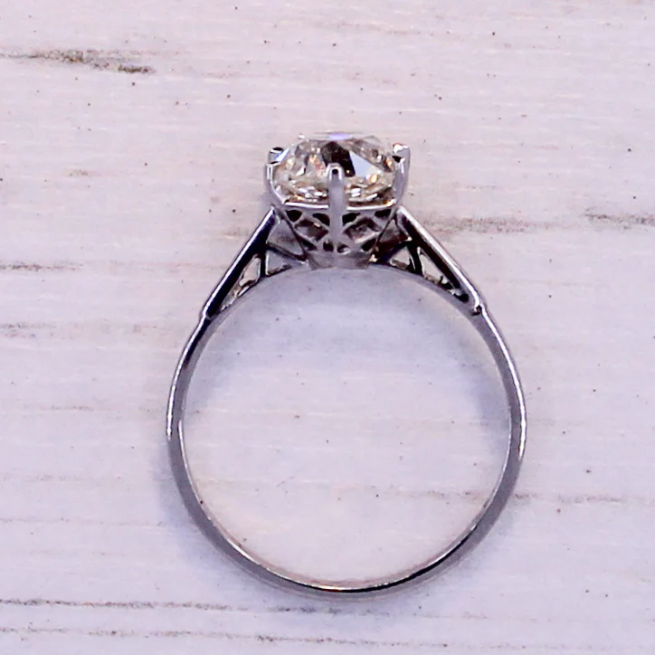 Art Deco 1.37 Carat Old Cut Diamond Engagement Ring, circa 1925 - Image 6