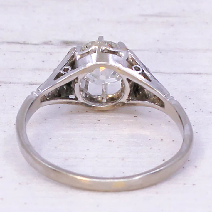Art Deco 1.45 Carat Old Cut Diamond Engagement Ring, circa 1940 - Image 5