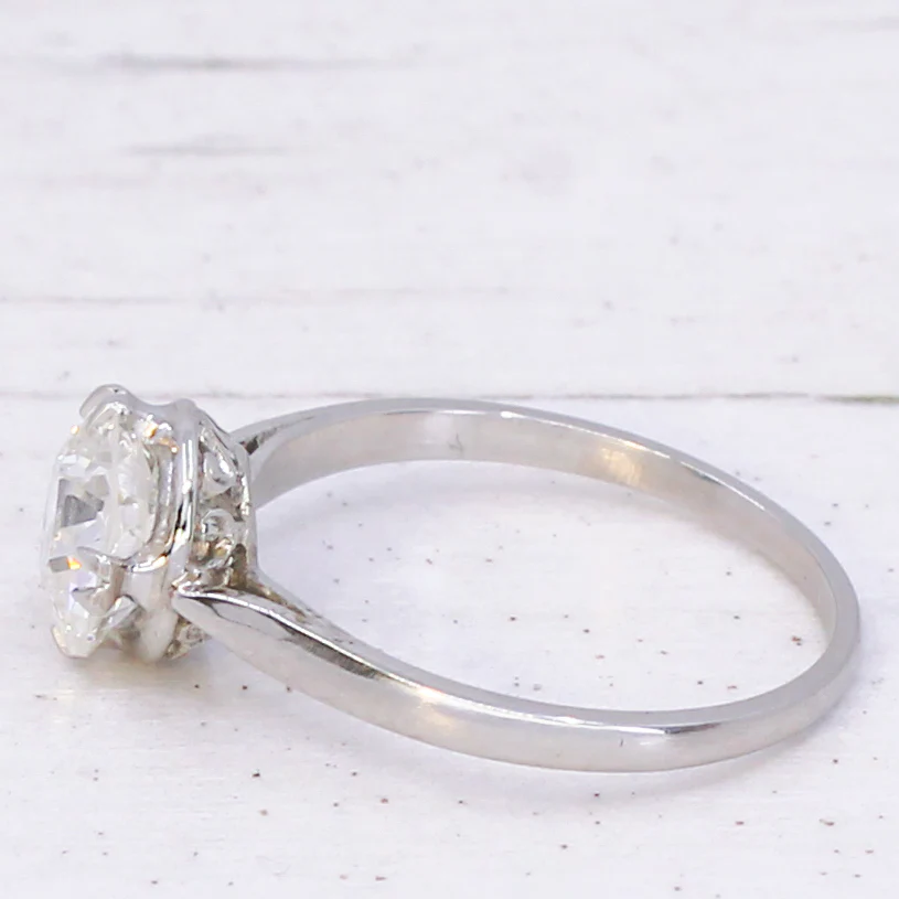 Art Deco 1.51 Carat Old Cut Diamond Engagement Ring, circa 1920 - Image 4