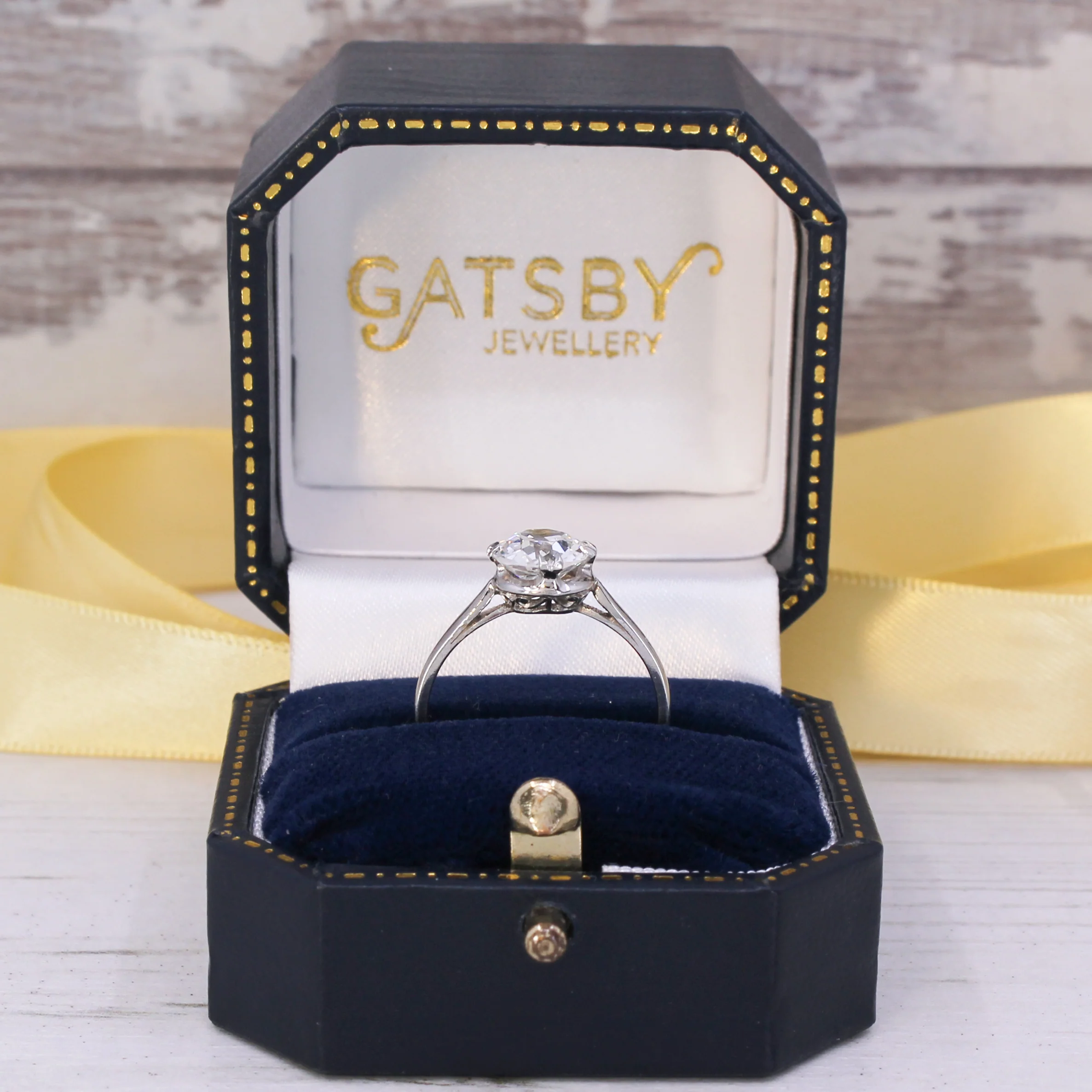 Art Deco 1.51 Carat Old Cut Diamond Engagement Ring, circa 1920 - Image 9