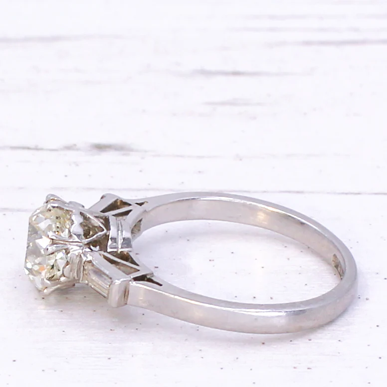 Art Deco 1.53 Carat Old Cut Diamond Engagement Ring, circa 1925 - Image 4