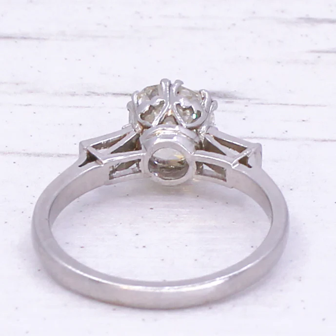 Art Deco 1.53 Carat Old Cut Diamond Engagement Ring, circa 1925 - Image 5
