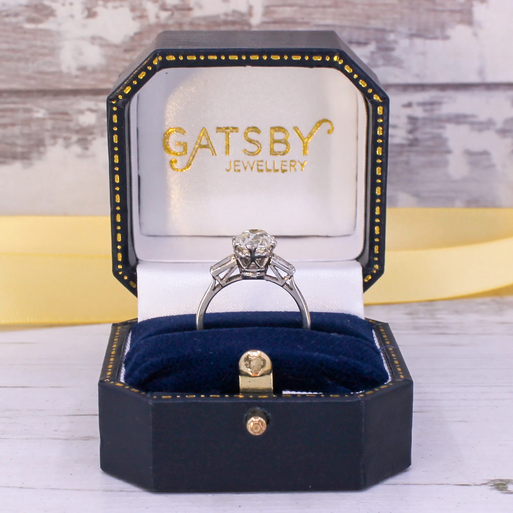 Art Deco 1.53 Carat Old Cut Diamond Engagement Ring, circa 1925 - Image 9