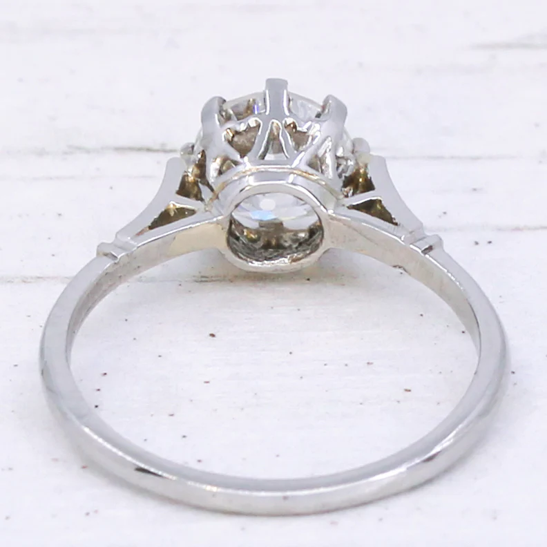 Art Deco 1.57 Carat Old Cut Diamond Engagement Ring, circa 1925 - Image 5
