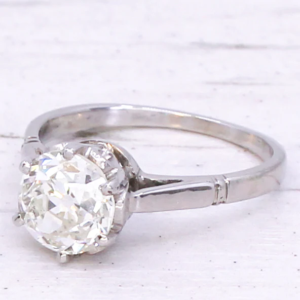 Art Deco 1.62 Carat Old Cut Diamond Engagement Ring, circa 1935