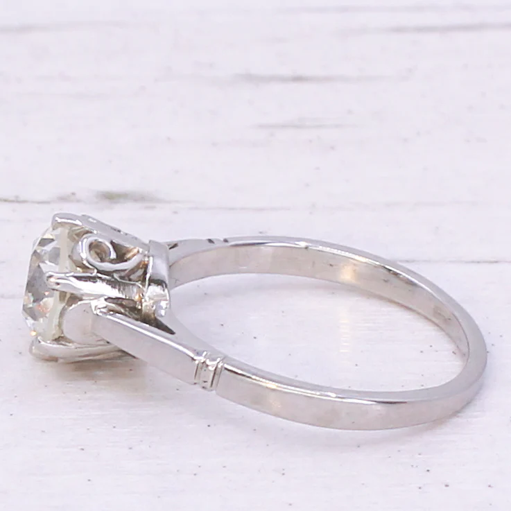 Art Deco 1.62 Carat Old Cut Diamond Engagement Ring, circa 1935 - Image 4