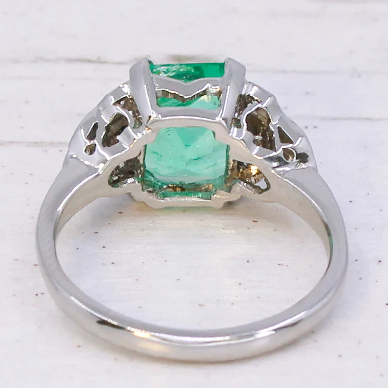 Art Deco 1.69 Carat Colombian Emerald Ring, circa 1930 - Image 5