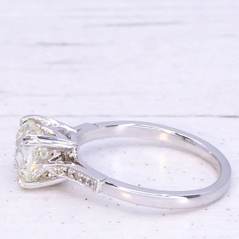 Art Deco 1.88 Carat Old Cut Diamond Engagement Ring, circa 1920 - Image 4