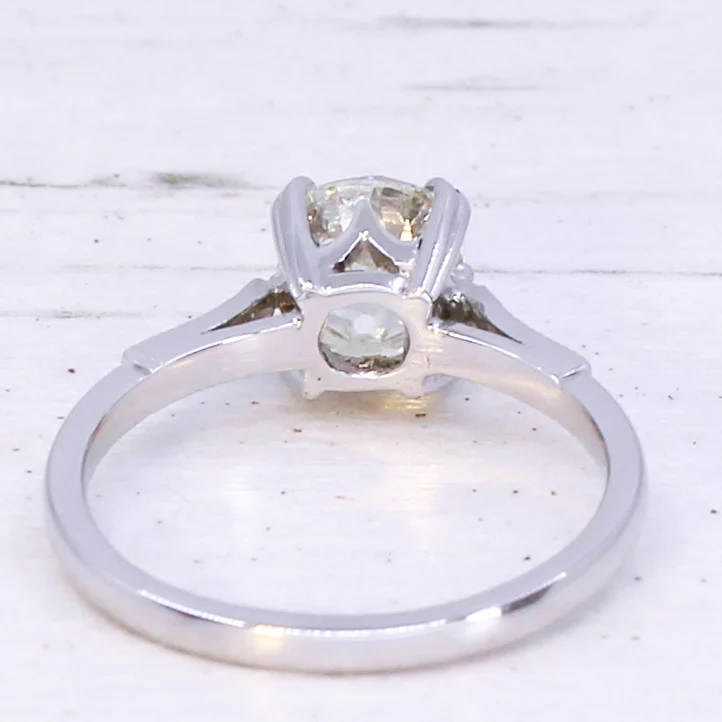 Art Deco 1.88 Carat Old Cut Diamond Engagement Ring, circa 1920 - Image 5