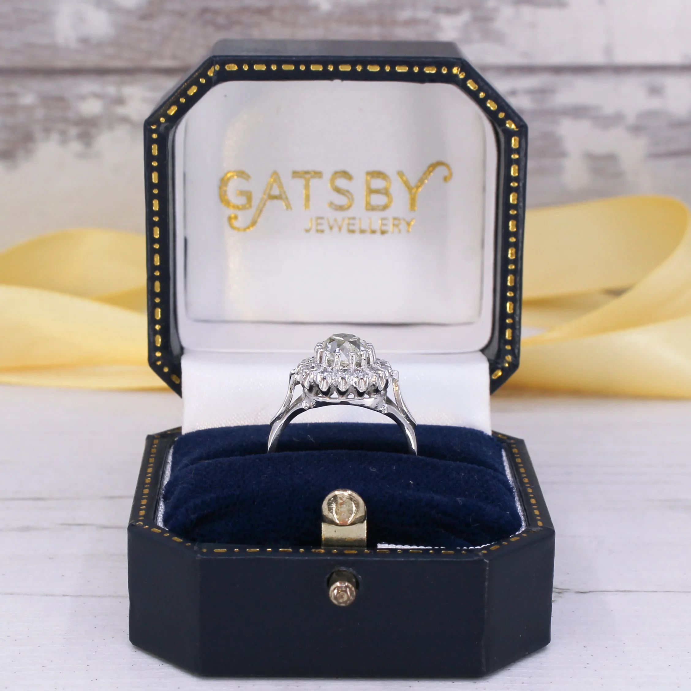 Art Deco 1.51 Carat Old Cut Diamond Coronet Cluster Ring, circa 1940 - Image 9