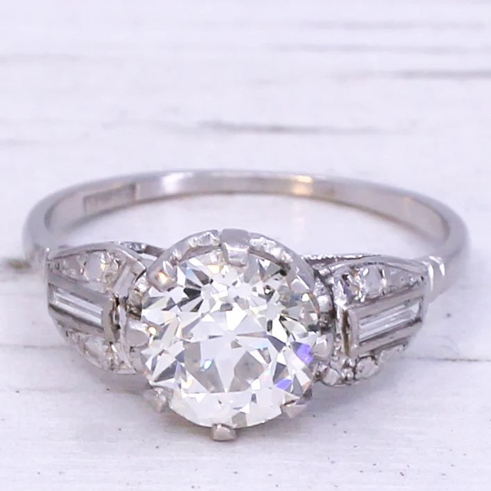 Art Deco 2.00 Carat Old Cut Diamond Engagement Ring, circa 1925 - Image 3