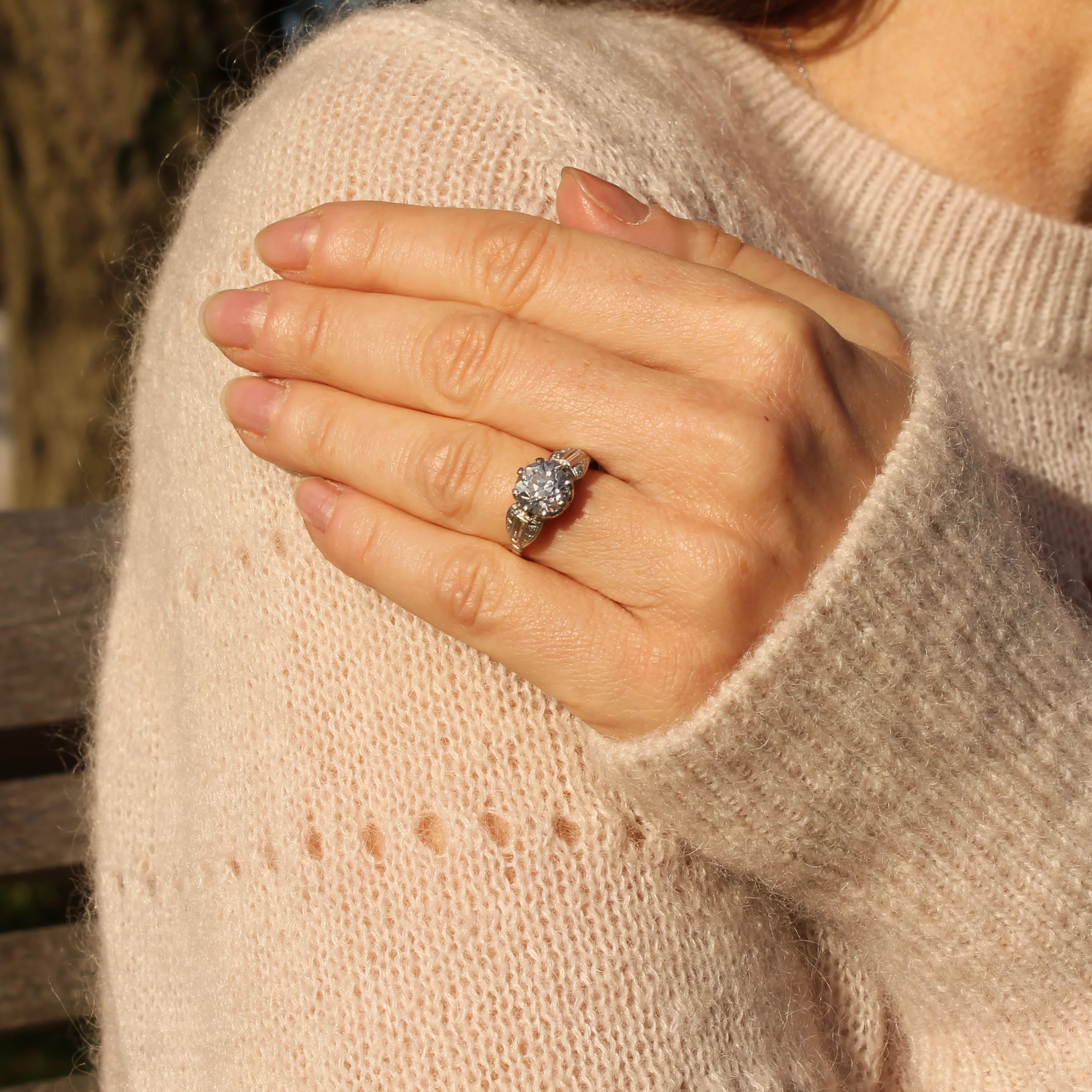 Art Deco 2.00 Carat Old Cut Diamond Engagement Ring, circa 1925 - Image 7