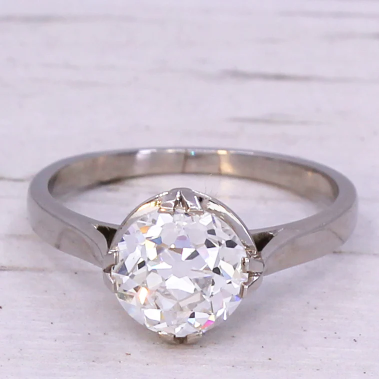 Art Deco 2.01 Carat Old Cut Diamond Engagement Ring, circa 1920 - Image 3
