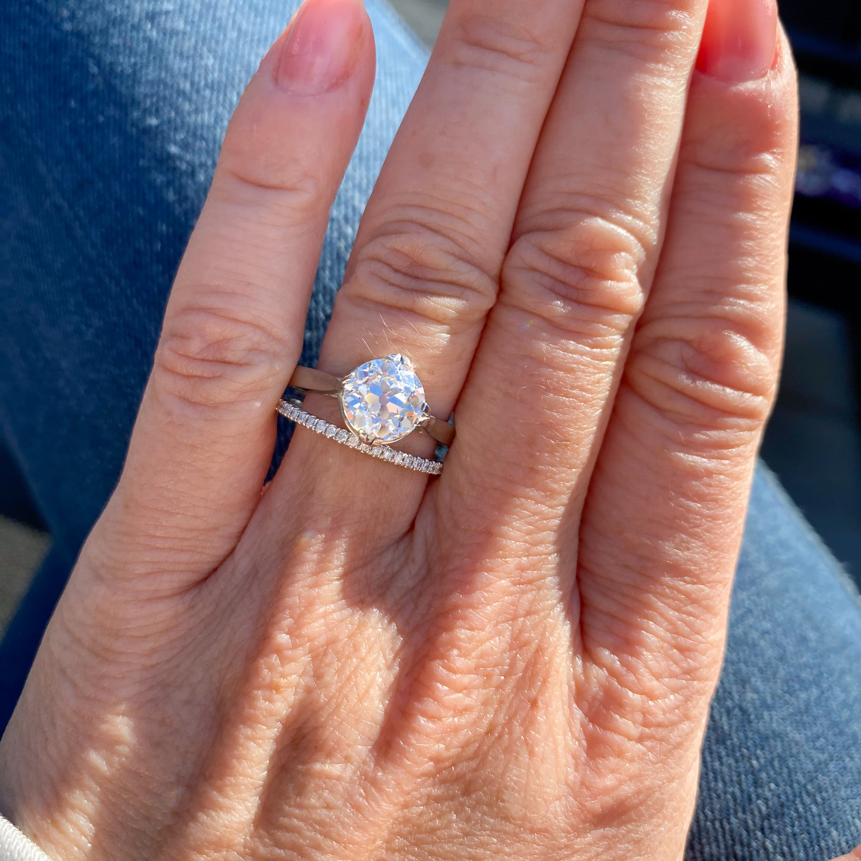Art Deco 2.01 Carat Old Cut Diamond Engagement Ring, circa 1920 - Image 9