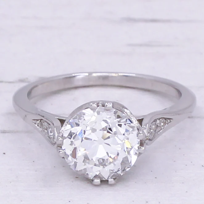 Art Deco 2.06 Carat Old Cut Diamond Engagement Ring, circa 1920 - Image 3