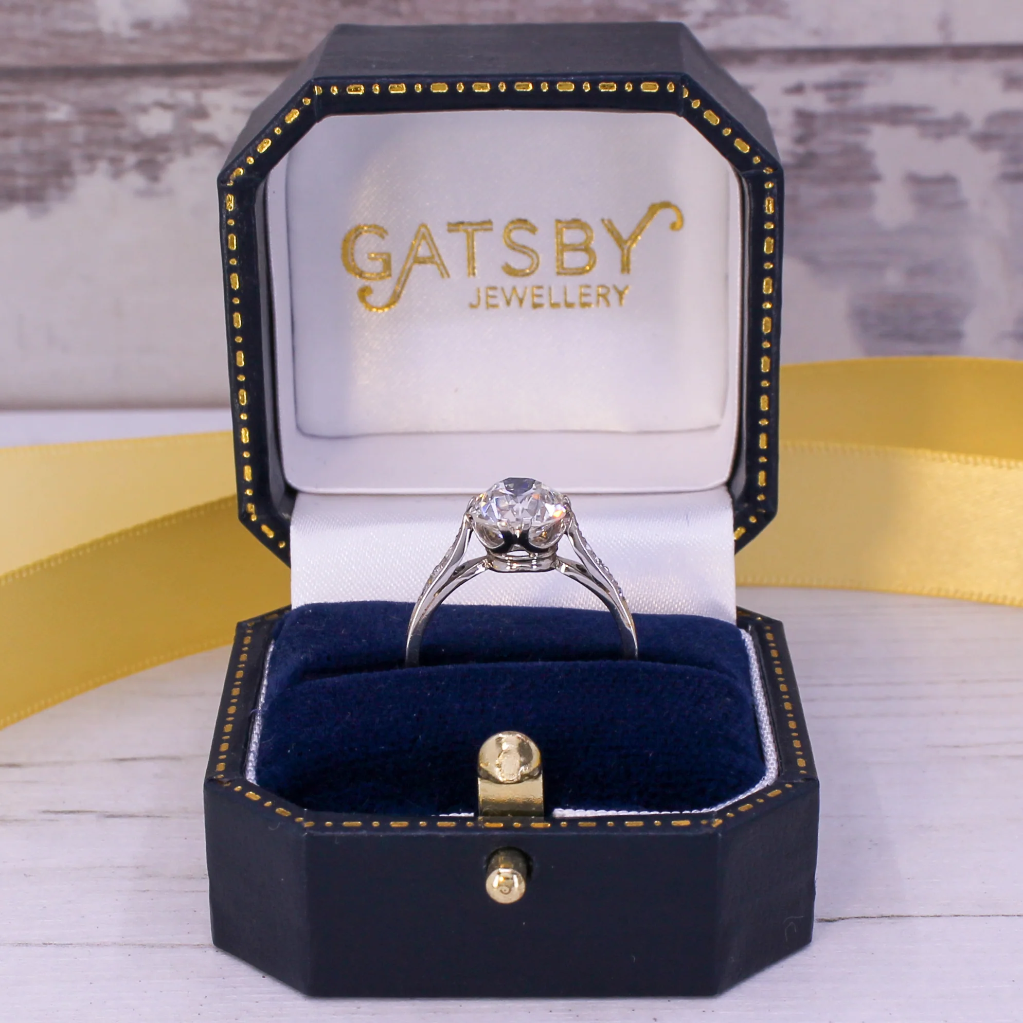 Art Deco 2.14 Carat Old Cut Diamond Engagement Ring, circa 1920 - Image 10