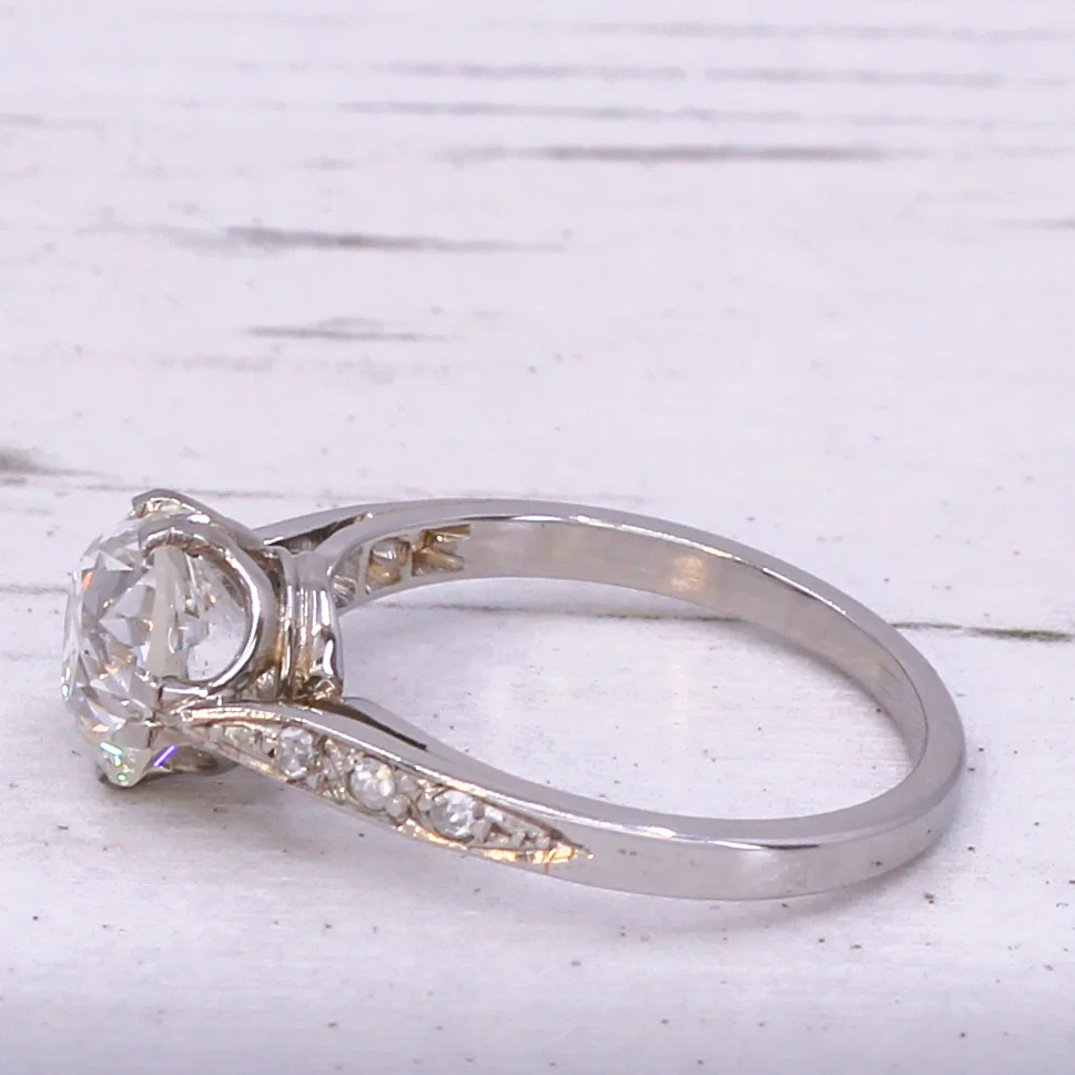 Art Deco 2.14 Carat Old Cut Diamond Engagement Ring, circa 1920 - Image 4