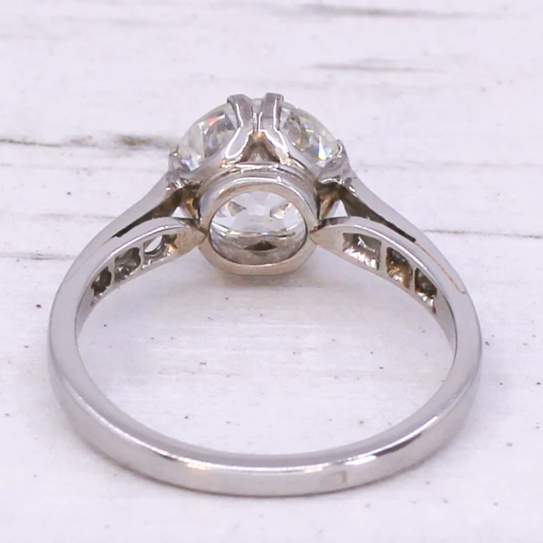 Art Deco 2.14 Carat Old Cut Diamond Engagement Ring, circa 1920 - Image 5
