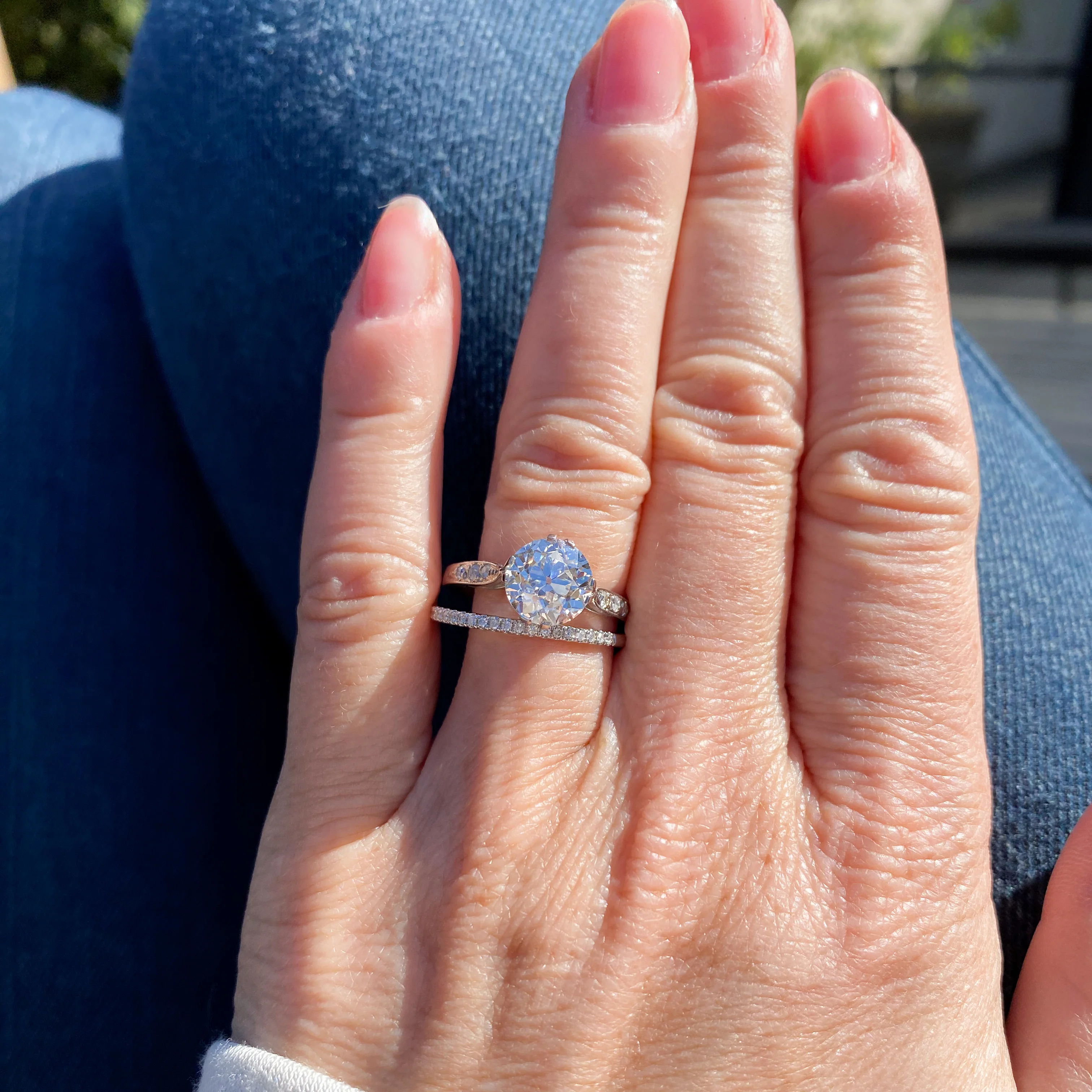 Art Deco 2.14 Carat Old Cut Diamond Engagement Ring, circa 1920 - Image 8