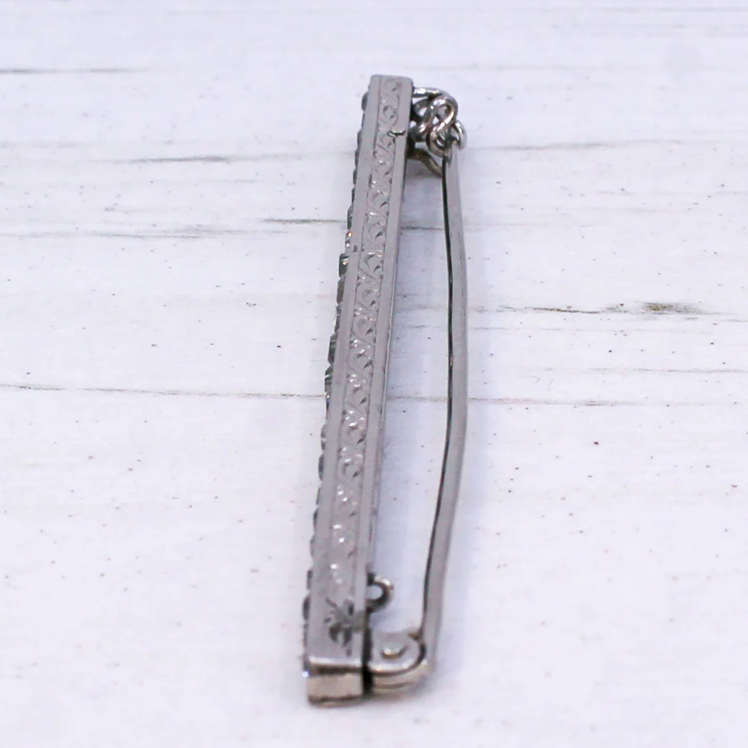 Art Deco 2.25 Carat Old Cut Diamond Pin Brooch, circa 1930 - Image 3
