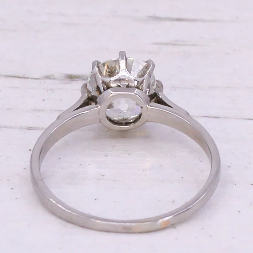 Art Deco 2.32 Carat Old Mine Cut Diamond Engagement Ring, circa 1920 - Image 5