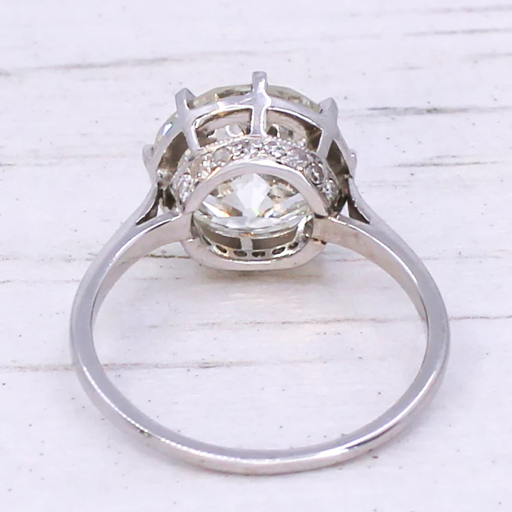 Art Deco 4.45 Carat Old European Cut Diamond Engagement Ring, circa 1940 - Image 5