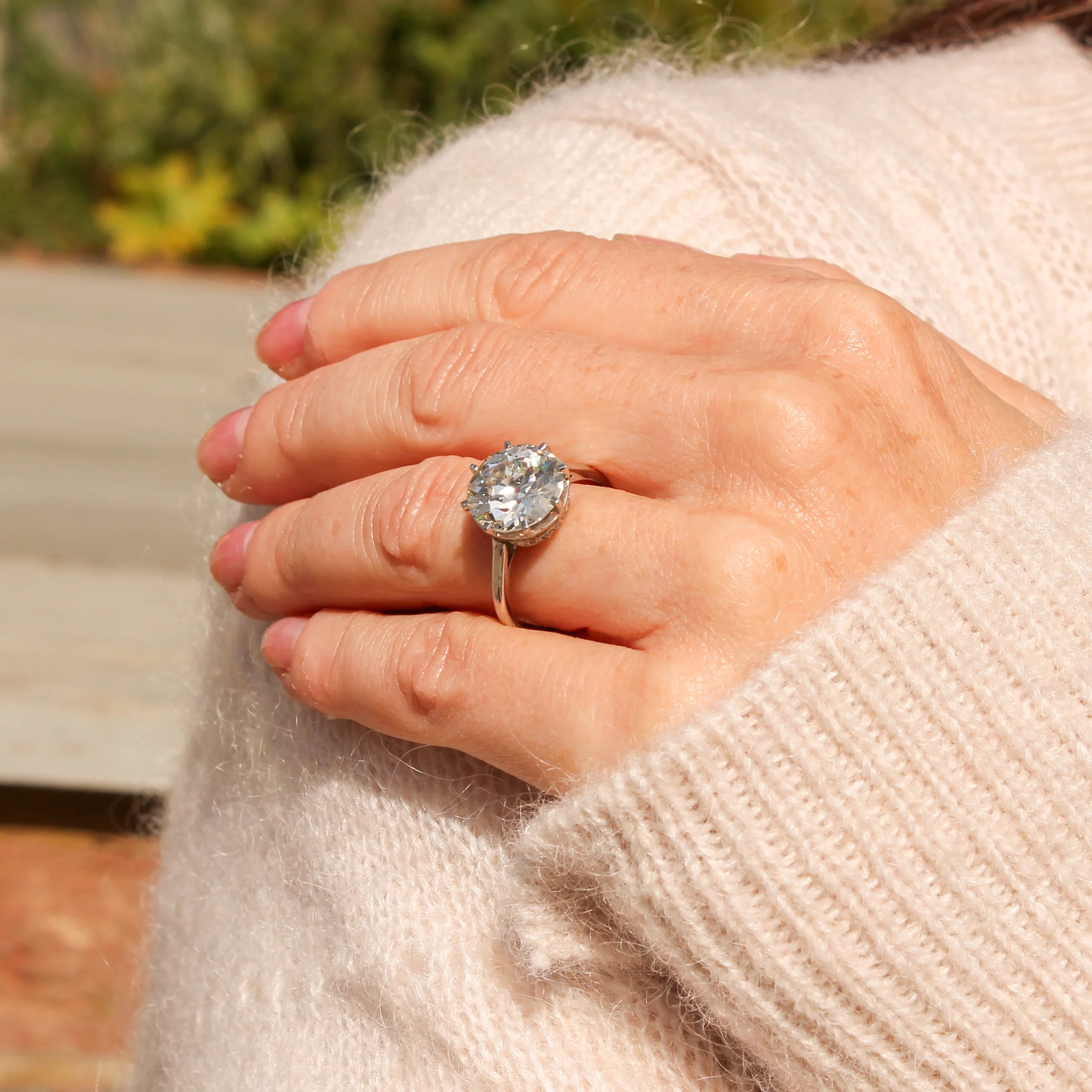 Art Deco 4.45 Carat Old European Cut Diamond Engagement Ring, circa 1940 - Image 8