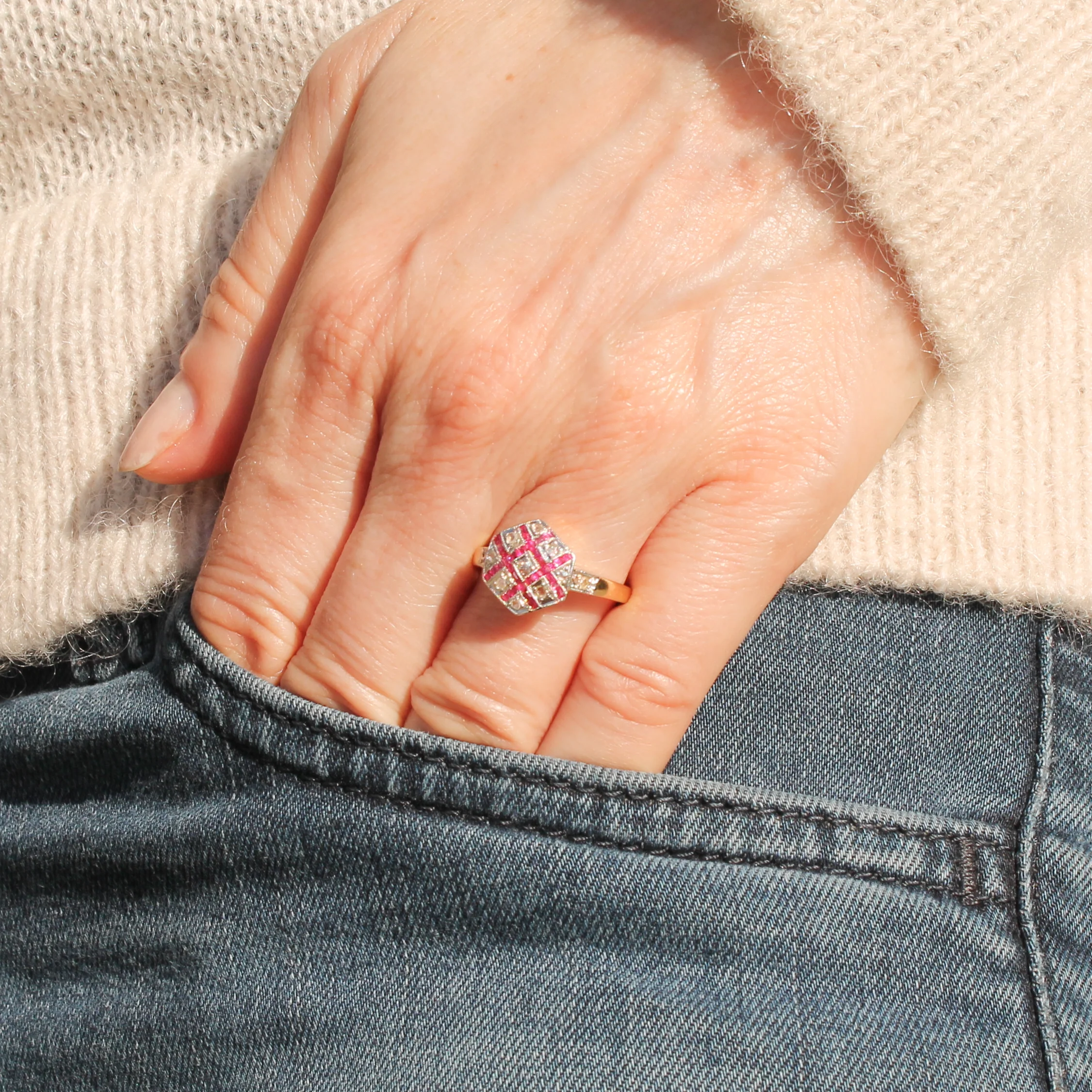 Art Deco Ruby & Diamond Dress Ring, circa 1930 - Image 2
