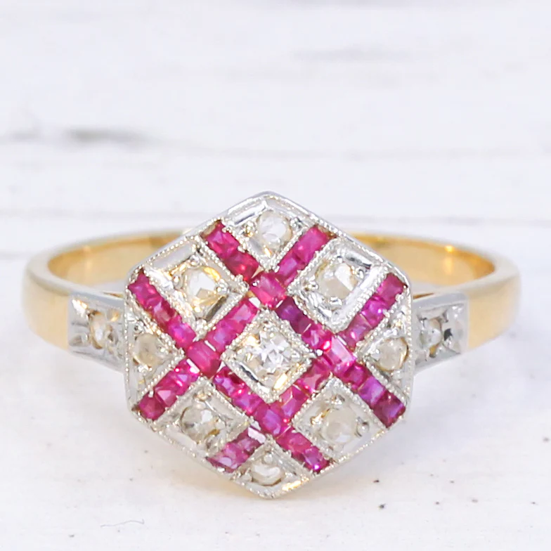 Art Deco Ruby & Diamond Dress Ring, circa 1930 - Image 3