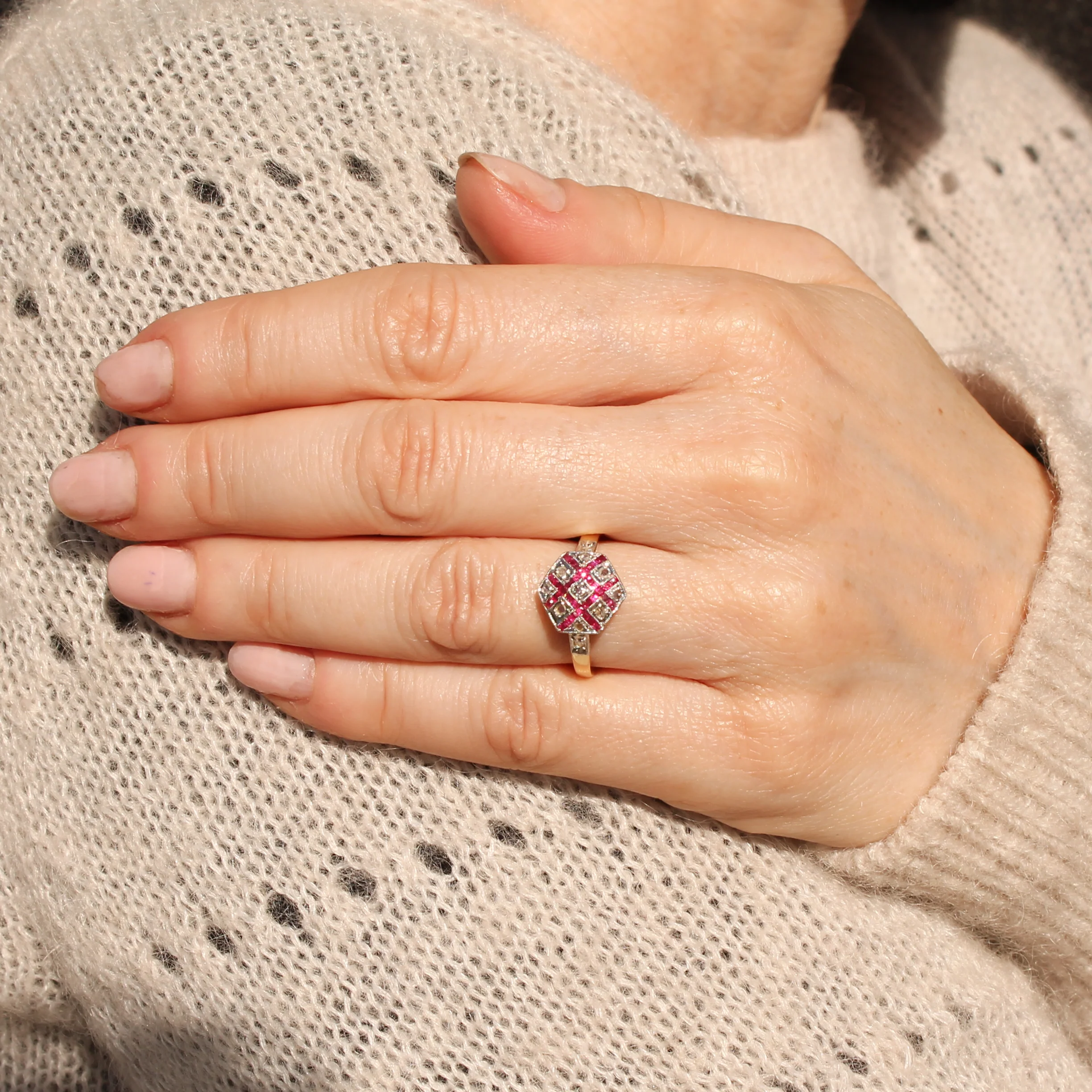 Art Deco Ruby & Diamond Dress Ring, circa 1930 - Image 7