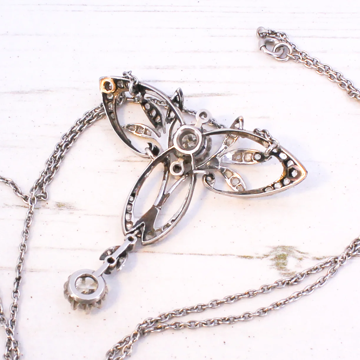 Art Nouveau 1.90 Carat Old Cut Diamond Pendant, circa 1915 - Image 7