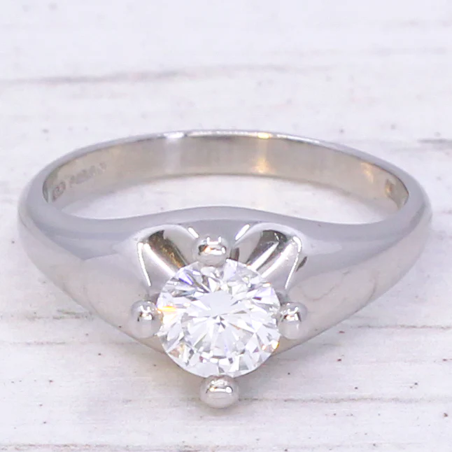 BULGARI 0.70 Carat Round Brilliant "Corona" Solitaire Ring - Image 3