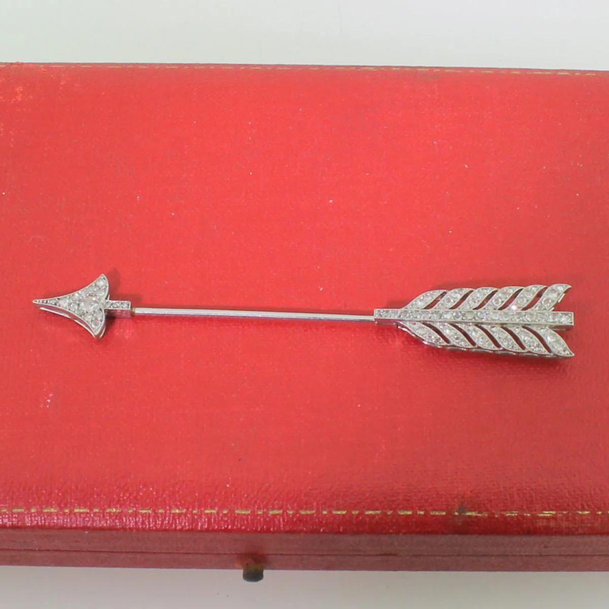 CARTIER Belle Epoque Rose Cut Diamond Jabot Pin, circa 1910 - Image 4