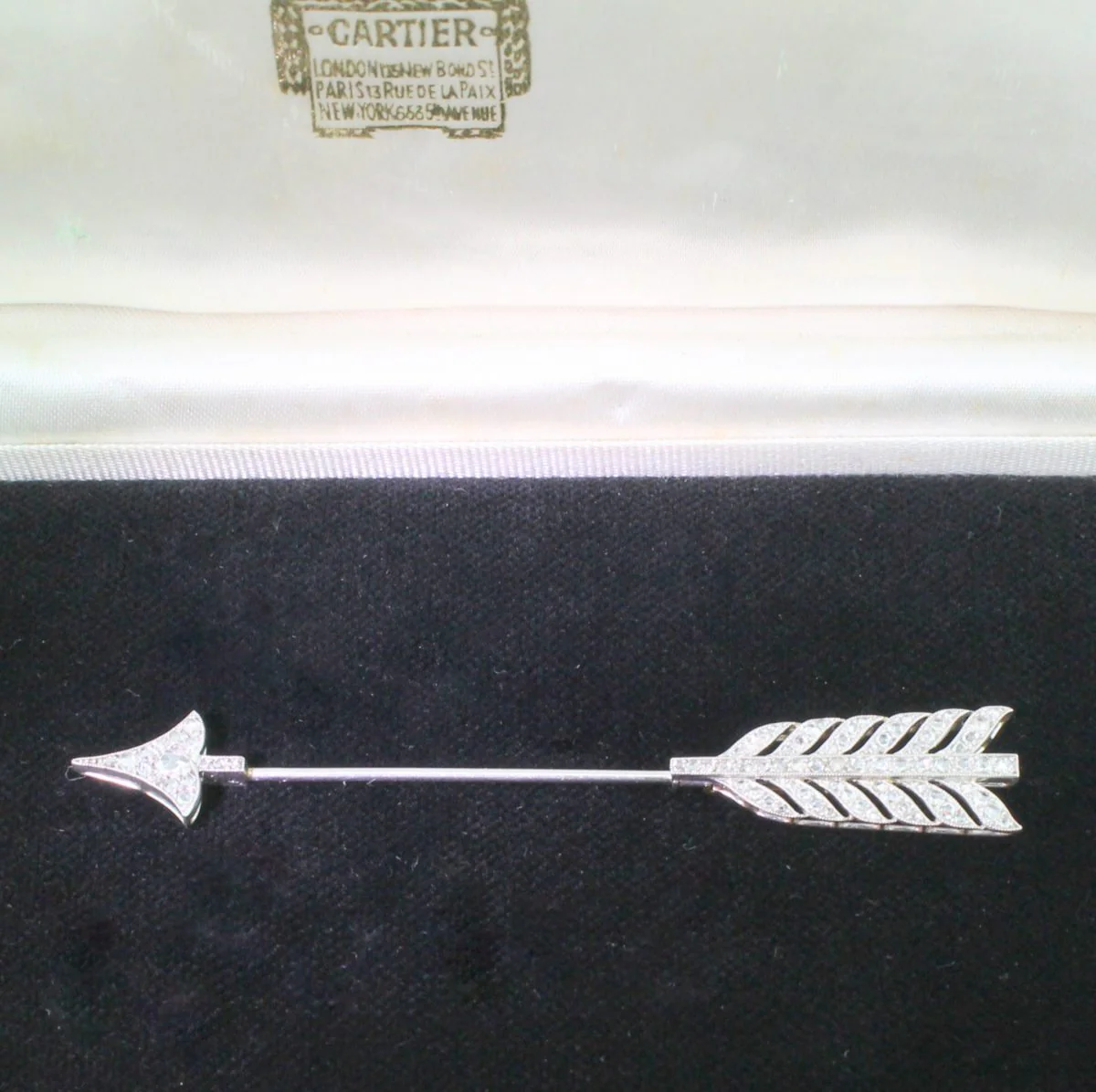 CARTIER Belle Epoque Rose Cut Diamond Jabot Pin, circa 1910 - Image 5