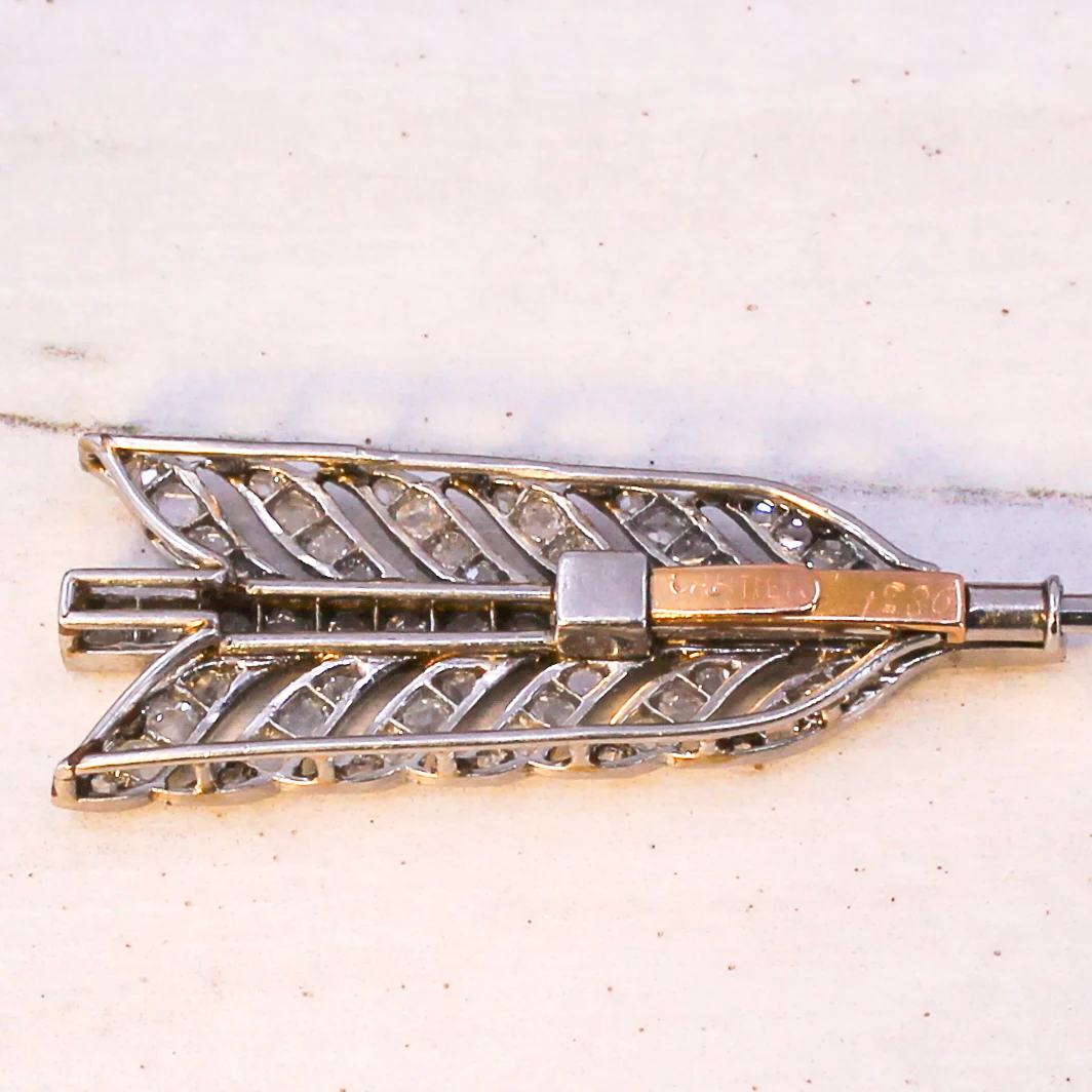 CARTIER Belle Epoque Rose Cut Diamond Jabot Pin, circa 1910 - Image 8