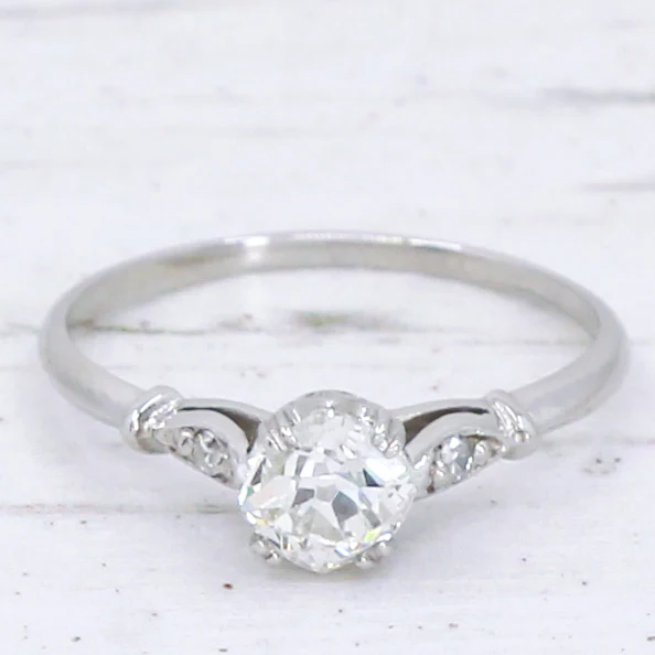 Edwardian 0.54 Carat Old Cut Diamond Engagement Ring, circa 1910 - Image 3
