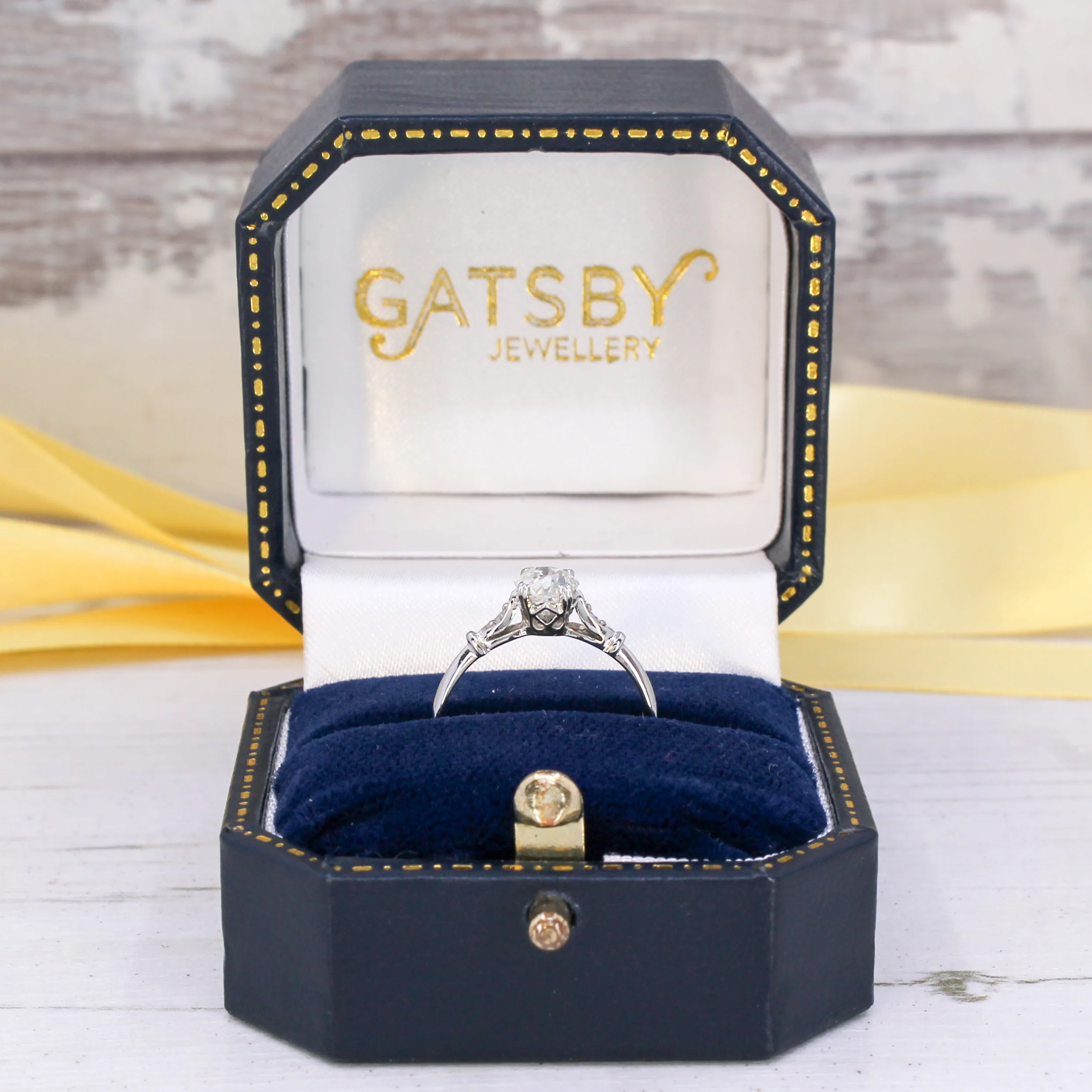 Edwardian 0.54 Carat Old Cut Diamond Engagement Ring, circa 1910 - Image 8