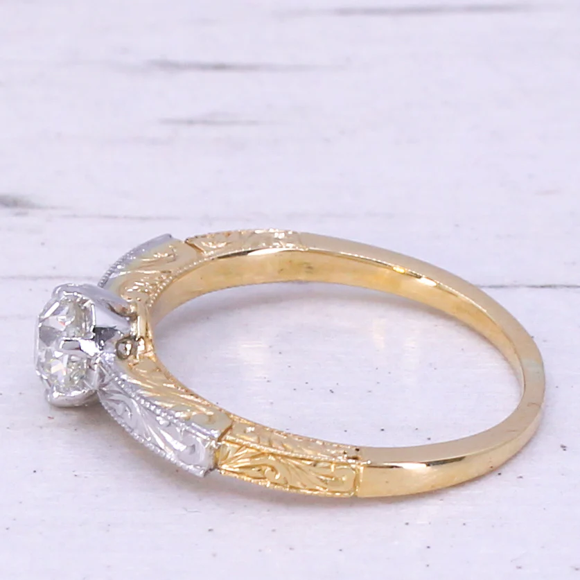 Edwardian 0.63 Carat Old Cut Diamond Engagement Ring, circa 1910 - Image 4